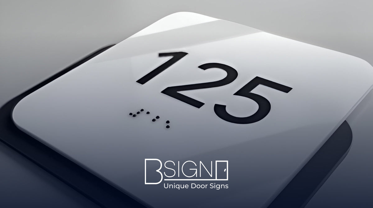 A new level in interior wayfinding: "Elegant" signs by Bsign