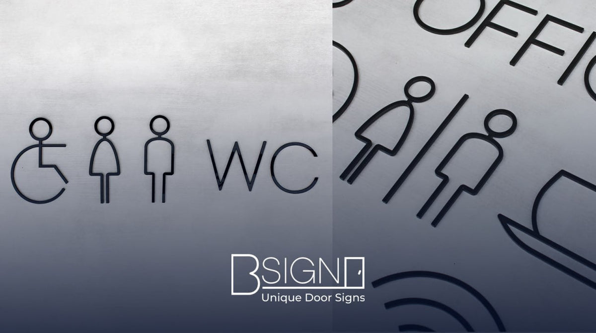 Choosing the right material for restroom signs: built to last and easy to maintain