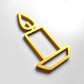 A simple golden candle icon is shown against a white background. - Photo #4