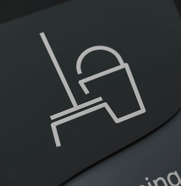 Information signs Wardrobe Closet Sign - Double Acrylic Door Plate - "Gray Calm" Design