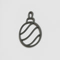 A simple black and white silhouette of a Christmas ornament or ornament-like object. - Photo #10