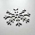 A silver snowflake-shaped object is centered on a plain white background. - Photo #3