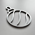A simple, minimalist silver ornament or ornament-like shape is shown against a plain background. - Photo #3