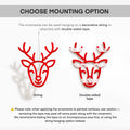 two different mounting options for ornaments. One option is to use a decorative string to hang the ornament, while the other option is to attach the ornament with double-sided tape. - Photo #5