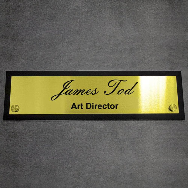 Information signs Tabletop Nameplate Sign Acrylic & Stainless steel