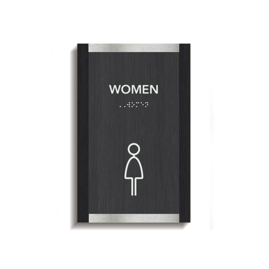 Bathroom Signs Woman Interior Sign for Restroom - "Otherside" Design