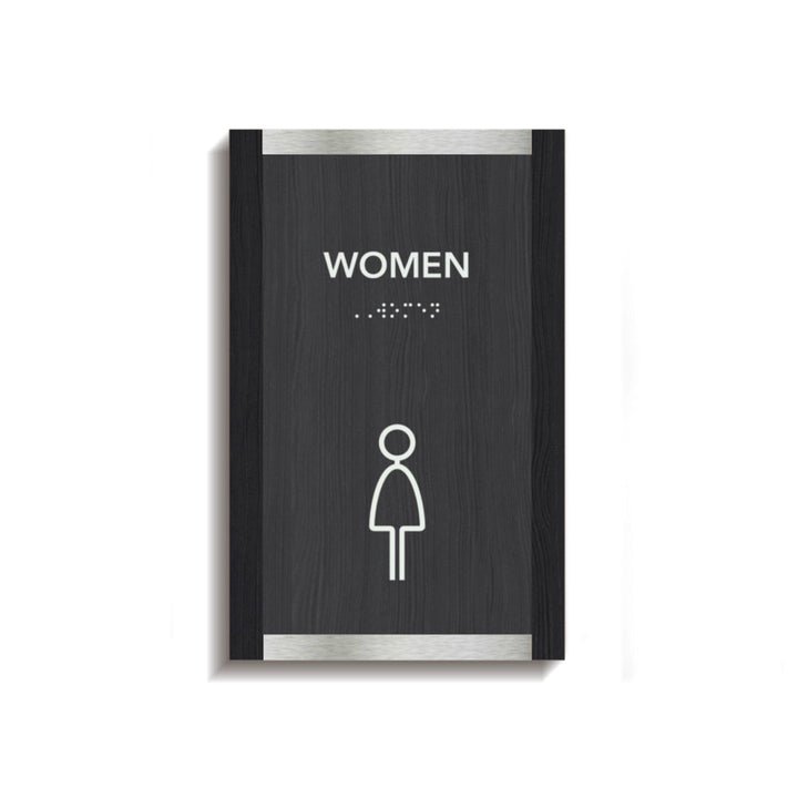 Bathroom Signs Woman Interior Sign for Restroom - "Otherside" Design