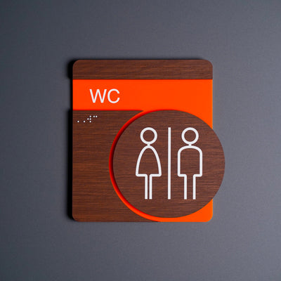 Information Signs - Utility Room Door Sign - Wood Door Plate "Genova" Design