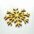 A golden snowflake-shaped object is displayed against a white background. - Photo #3