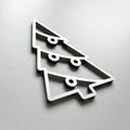 A stylized Christmas tree made of metal or plastic, with a simple and minimalist design. - Photo #4