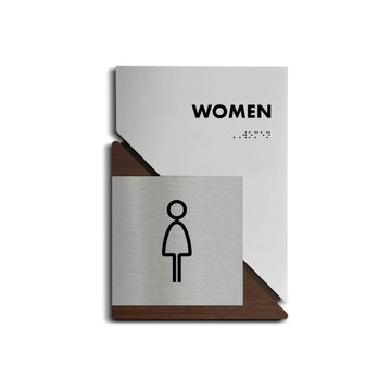 Bathroom Signs Woman Interior Sign for Restroom - "Creative" Design - Photo #1