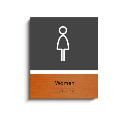 a woman sign with a woman icon on it