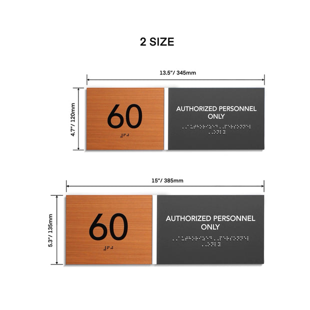 Door Numbers Office Number Sign with Custom Text: Wood & Acrylic Plate — "Dragon" Design