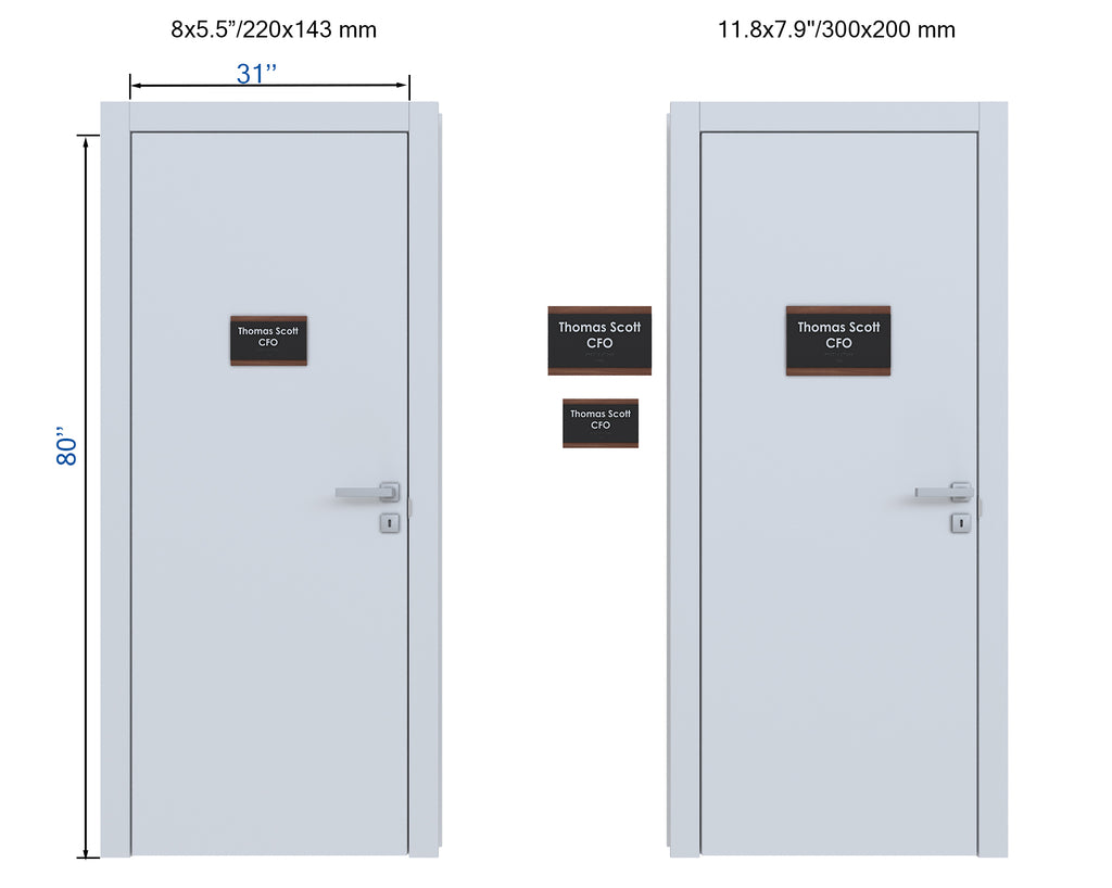 Event Sign Sizing Reception Sign: Wood Door Sign —