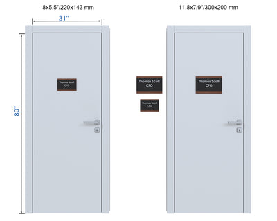 Computer Room Sign: Wood Door Plate —