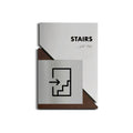 Information signs Stairs Sign: Wood & Stainless Steel Plate — "Creative" Design - Photo #1