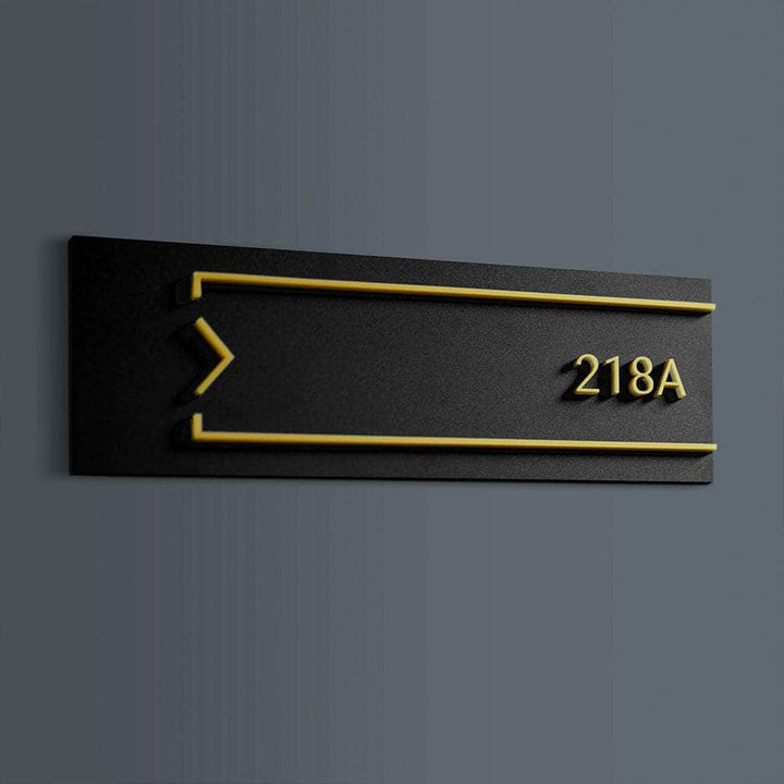 Door Numbers Door Number Sign Acrylic &amp; Wood - Strict style