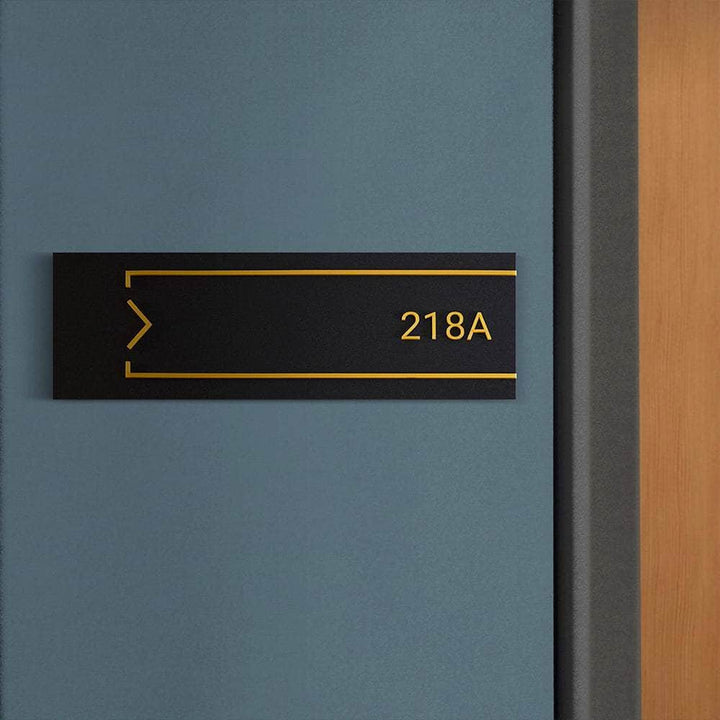 Door Numbers Door Number Sign Acrylic &amp; Wood - Strict style