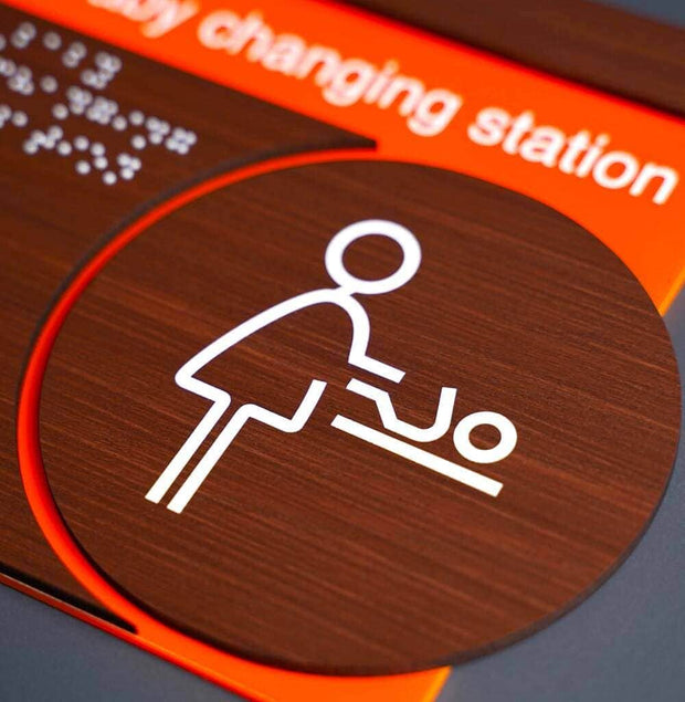 Information signs Fire Hydrant Sign: Wood & Acrylic Plate — "Genova" Design