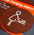 Information signs Baby Change Sign for Mother: Wood & Stainless Steel Plate — "Genova" Design - Photo #6