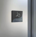 Bathroom Signs Wheelchair Sign for Restroom: "Gray Calm" Design - Photo #2