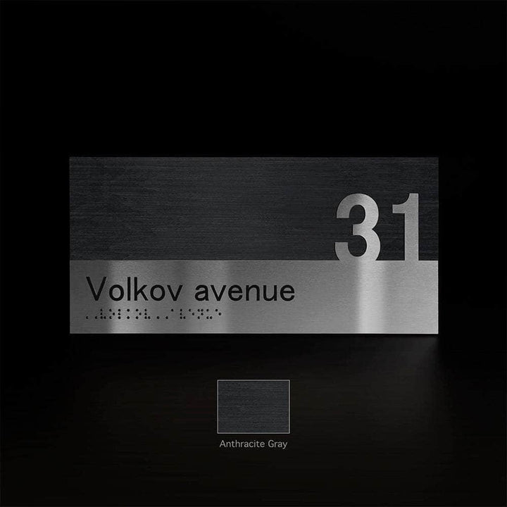Door Numbers Door Numbers: Sign for Room Decor — Wood &amp; Stainless Steel