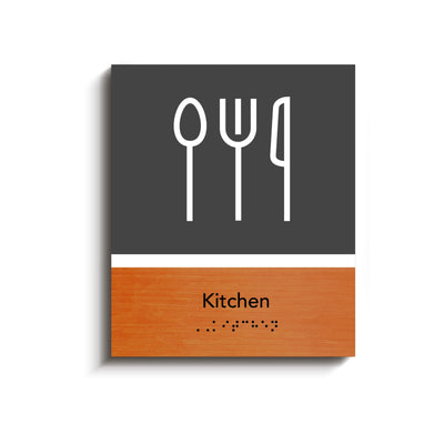 a sign that says kitchen on it