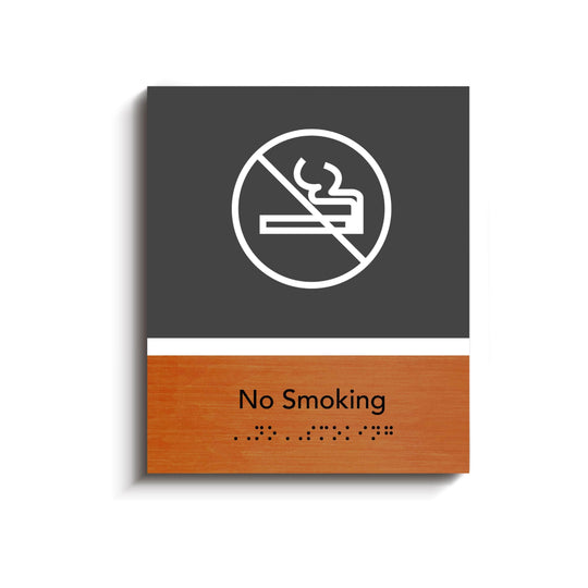 Information signs No Smoking Sign — Wood & Acrylic Door Plate — "Dragon" Design
