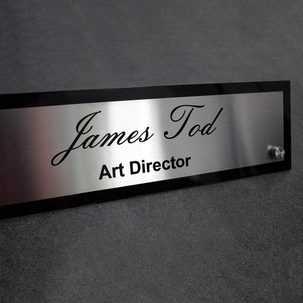 Information signs Tabletop Nameplate Sign Acrylic & Stainless steel