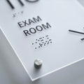 Acrylic Exam Sign: White Matte — "Clear" Design - Photo #8