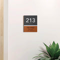 Door Numbers Office Door Number Sign & Name Plates: Acrylic & Wood — "Dragon" Design - Photo #2