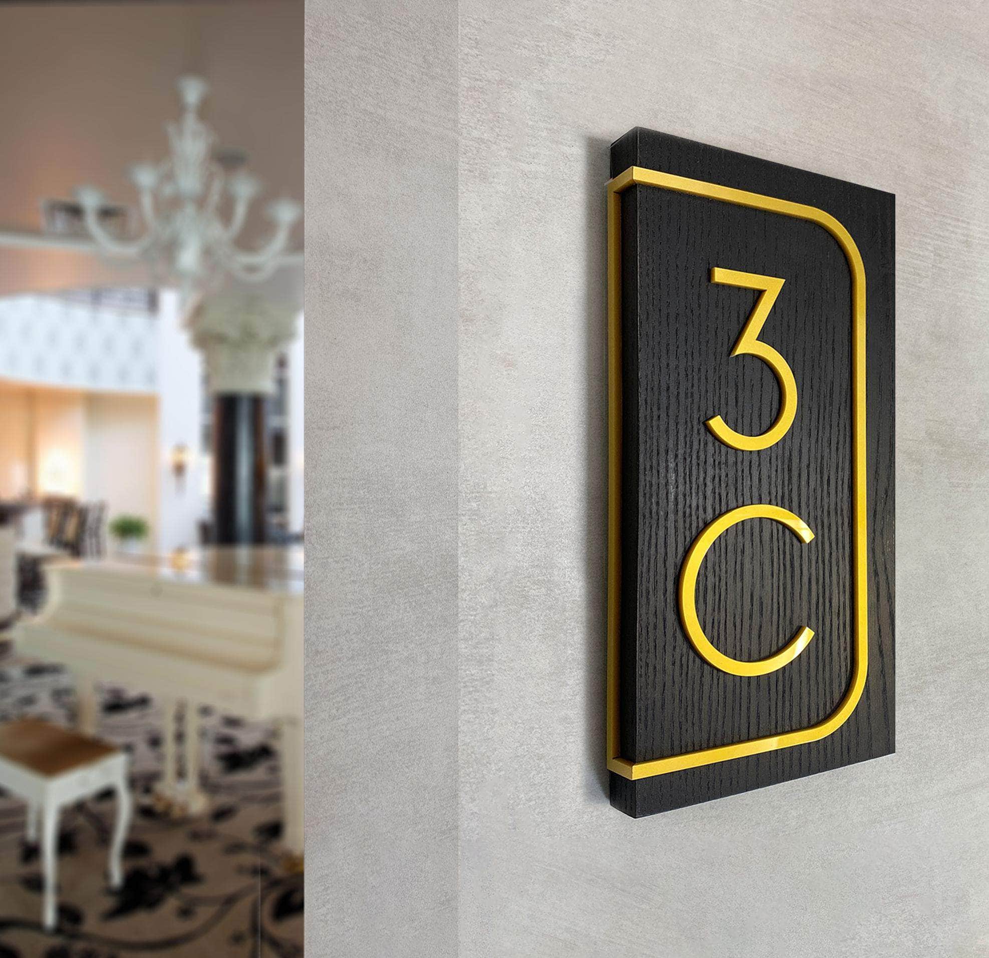 Door Number Sign - Interior Wall Plate – Bsign