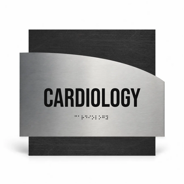 a sign that reads "CARDIOLOGY" in large, bold letters.