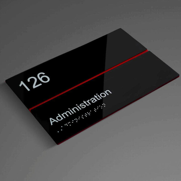 Door Signs Door Number Sign: Double Acrylic Sign