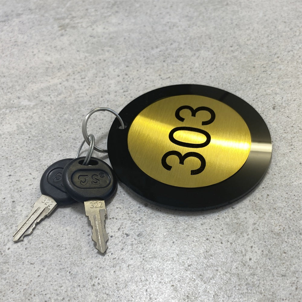 Keychain Acrylic & Stainless Steel Number