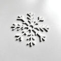 A white snowflake-shaped object is centered against a plain white background. - Photo #4