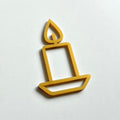 A simple gold candle icon on a white background. - Photo #3