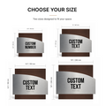 a variety of custom text sizes, ranging from 3/8" to 7/9" in width, and from 3/5" to 7/9" in height. The text sizes are designed to fit different spaces, with options to choose the size that best fits the available area. - Photo #2