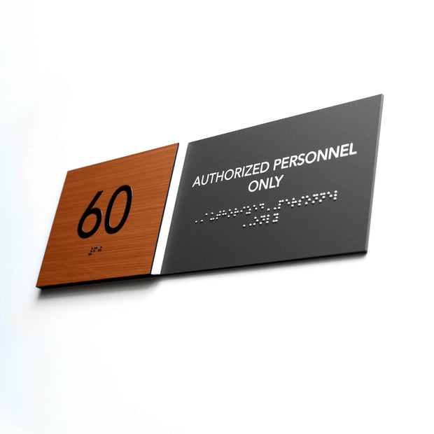 Door Numbers Office Number Sign with Custom Text: Wood & Acrylic Plate — "Dragon" Design