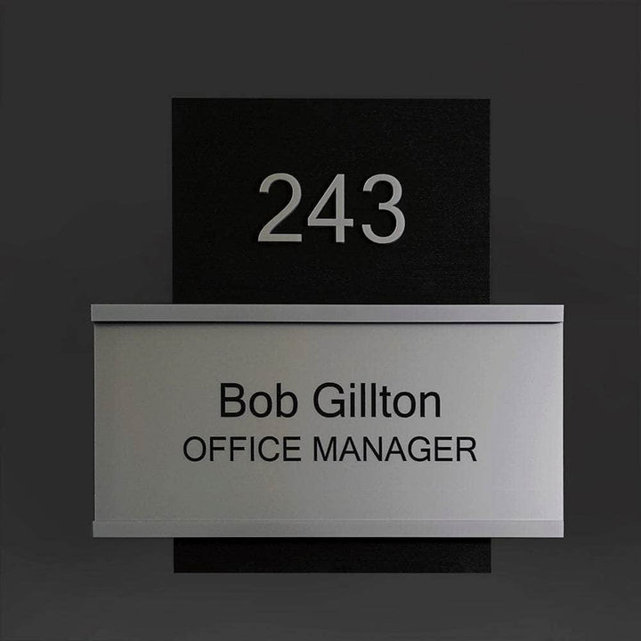 Door Signs Room Number Sign with Name Plate: Wood &amp; Acrylic Sign