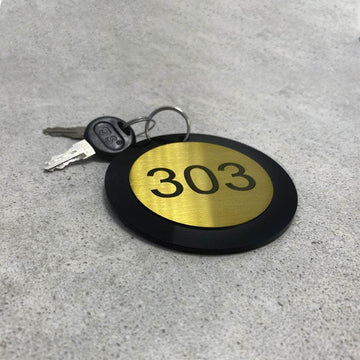 Keychain Acrylic & Stainless Steel Number - Photo #6