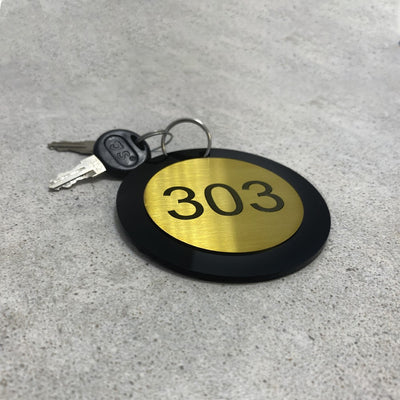 Keychain Acrylic & Stainless Steel Number