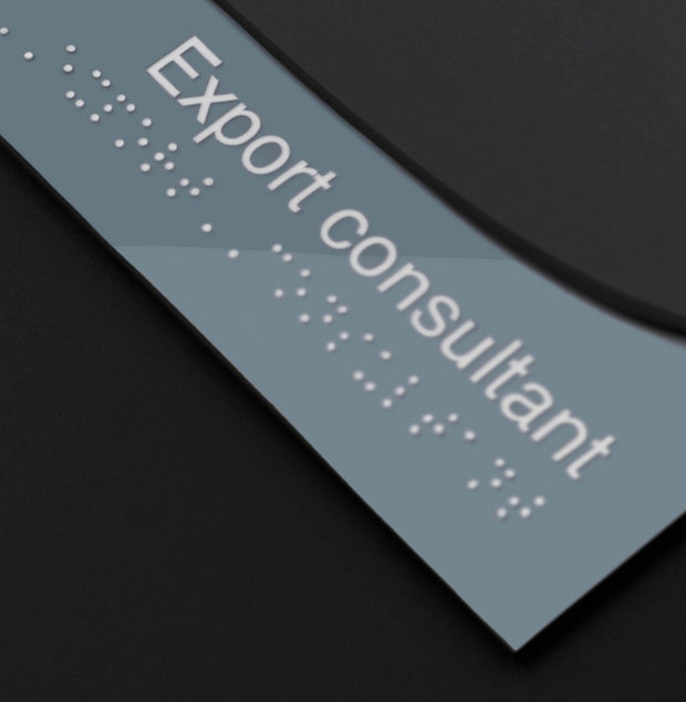 Door Signs Door Sign with Name — Double Acrylic Sign — "Gray Calm"