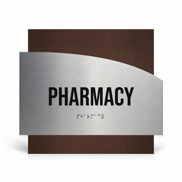 a sign that reads "PHARMACY" in large, bold letters.