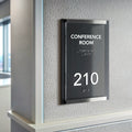 Door Numbers Office Door Number Sign & Name Plates: Stainless Steel & Wood — "Otherside" Design - Photo #3