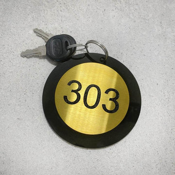 Keychain Acrylic & Stainless Steel Number - Photo #2
