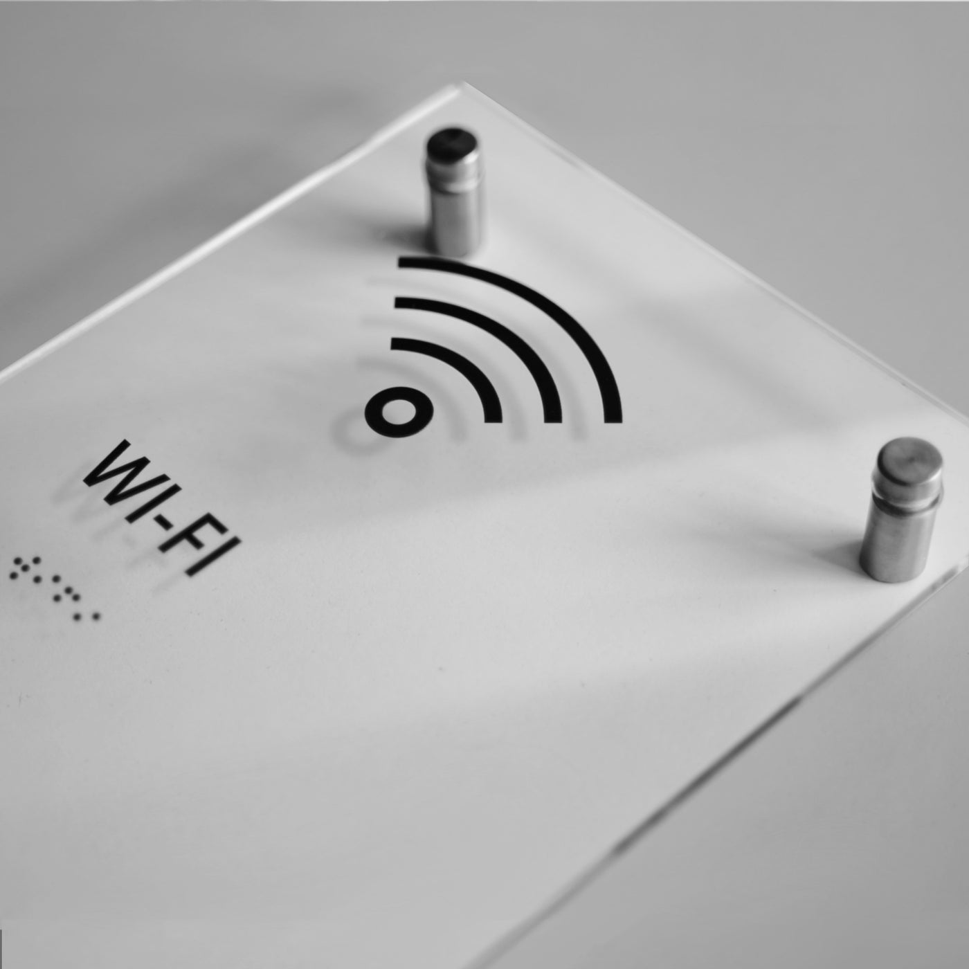 a black and white photo of a wifi sign