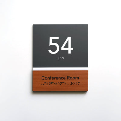 a sign that says conference room 54 on it