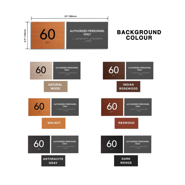 Door Numbers Office Number Sign with Custom Text: Wood & Acrylic Plate — "Dragon" Design