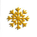 A golden snowflake-shaped object is displayed against a white background. - Photo #5